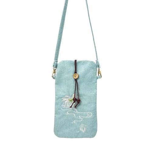 HUFFA Hanfu-Umhängetasche im antiken Stil for Damen, bestickte Handy-Schultertasche(Color5) von HUFFA