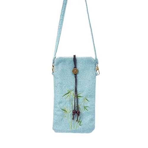 HUFFA Hanfu-Umhängetasche im antiken Stil for Damen, bestickte Handy-Schultertasche(Color8) von HUFFA