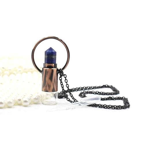 HUFFA Kristall-Parfümflaschen-Anhänger – Atemberaubendes Schmuck-Accessoire for Frauen(LapisLapis) von HUFFA