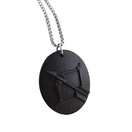 HUFFA Lange Halskette for Damen im Retro-Ethno-Stil – Pulloverkette mit Ebenholzblättern(Cupidswordpurple) von HUFFA