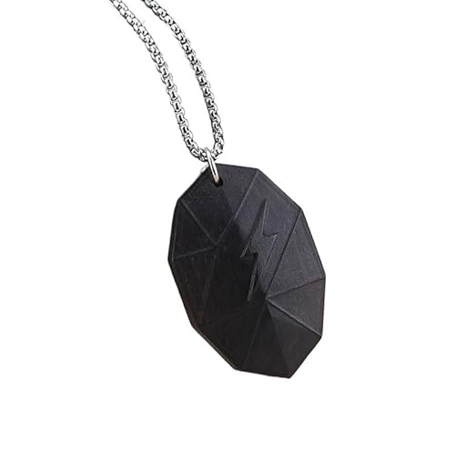 HUFFA Lange Halskette for Damen im Retro-Ethno-Stil – Pulloverkette mit Ebenholzblättern(Lightningpurple) von HUFFA