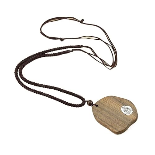 HUFFA Lange runde Holzkette for Damen – Stilvolles Pulloverketten-Schmuckaccessoire(Zakiramspecialshape) von HUFFA