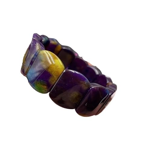 HUFFA Natürliches Jadearmband for Frauen, Edelsteinschmuck for den täglichen Gebrauch(Lila) von HUFFA