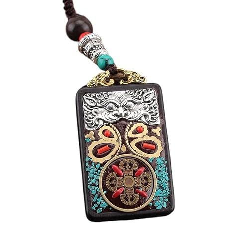 HUFFA Nepal Ping An Cross Vajra Pestle Ebenholz Pullover Kette Halskette for Frauen - Einzigartiger handgefertigter Schmuck(HeavenlyEye) von HUFFA