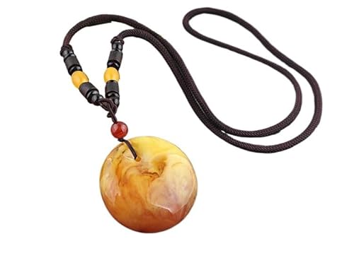 HUFFA Neue Lange Halskette im Ethno-Stil for Damen – Pulloverkette mit Anhänger und Sicherheitsschnalle(Safededuction) von HUFFA