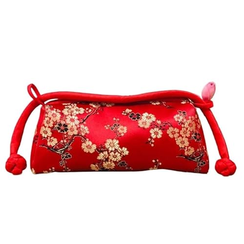 HUFFA Seidenhandtasche mit Handstickerei im chinesischen Stil for Damen | Elegante Cheongsam-Clutch for Cosplay und formelle Anlässe(Red PlumBlossom) von HUFFA