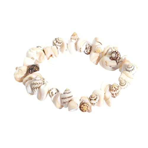 HUFFA Strand-Ethno-Armband aus natürlichem Kies und zerbrochener Muschel for Männer und Frauen – stilvoller, vom Ozean inspirierter Schmuck(Color11) von HUFFA