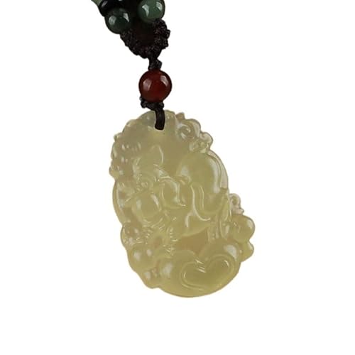 HUFFA Verstellbare Guardian Jade Halskette for Männer und Frauen | Pullover Kette Anhänger Zubehör(PigZodiacNecklace) von HUFFA