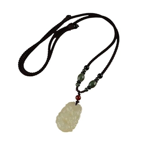 HUFFA Verstellbare Guardian Jade Halskette for Männer und Frauen | Pullover Kette Anhänger Zubehör(RabbitZodiacNecklace) von HUFFA