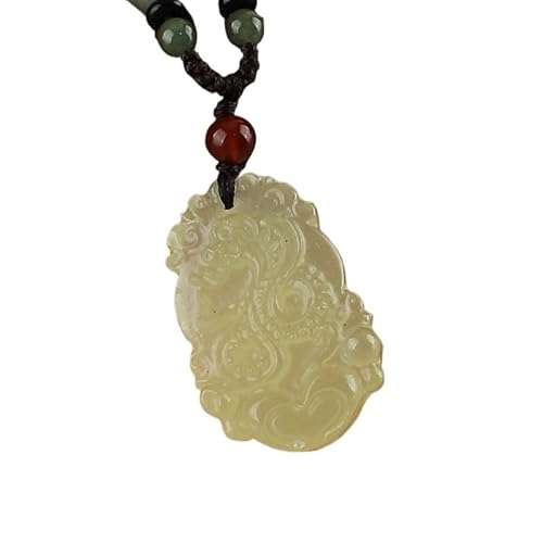 HUFFA Verstellbare Guardian Jade Halskette for Männer und Frauen | Pullover Kette Anhänger Zubehör(SnakeZodiacNecklace) von HUFFA