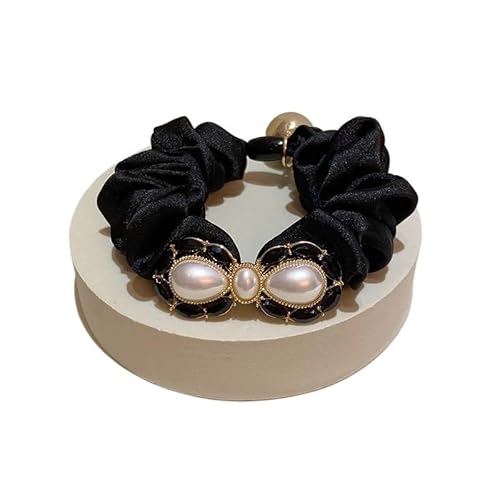 Haargummi mit Strass-Perlen-Schleife – Elegantes Haargummiband for Damen, perfekt for alle Anlässe(TypeB) von HUFFA