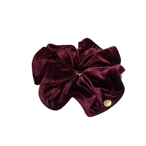 Haarring aus Samt – weiches, plissiertes Haarseil for stylische Haar-Accessoires(Winered) von HUFFA
