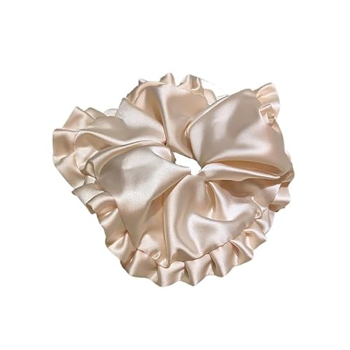 Haarring aus Satin for den Dickdarm – Plissiertes Spitzen-Haarseil im Ballettstil for Damen mit Blumen-Haarschmuck(Off-white) von HUFFA