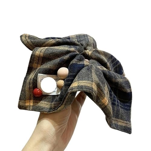 Haarring aus kariertem Stoff for Dickdarm for Mädchen – Haarseil mit niedrigem Pferdeschwanz for Binden – vielseitiges Haar-Accessoire(yellow) von HUFFA