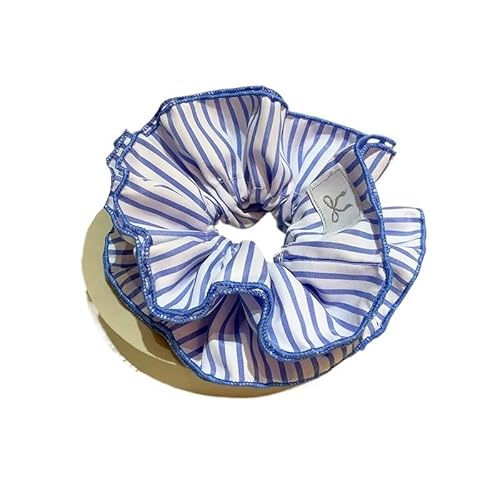 Haarring mit Dickdarmstreifen aus Stoff – stilvolles Haarseil, Haar-Accessoires, Gummiband for Frauen und Mädchen(Lightblue) von HUFFA