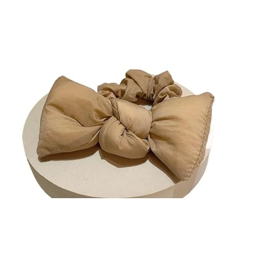 Haarschmuck mit dicker Baumwollschleife – Dickdarm-Haarring for stylische Hochsteckfrisuren(Khakis) von HUFFA