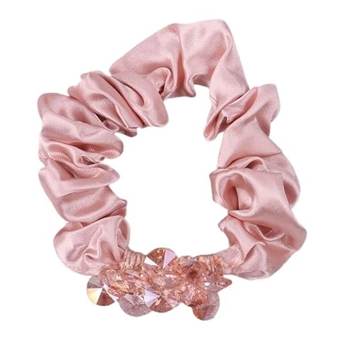 Haarseil Haarring Kopfbedeckung Darmring Damenhaar Pferdeschwanz Haarseil Haarschmuck(pink) von HUFFA