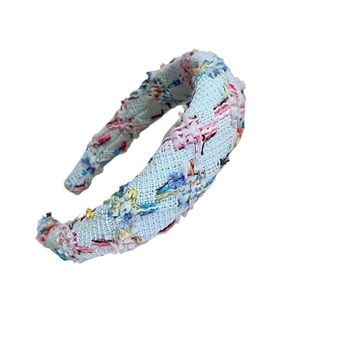 Hochwertiges, gewebtes Woll-Stirnband mit Totenkopf-Oberteil und Schwamm in gemischten Farben for Frauen und Mädchen(Blue) von HUFFA