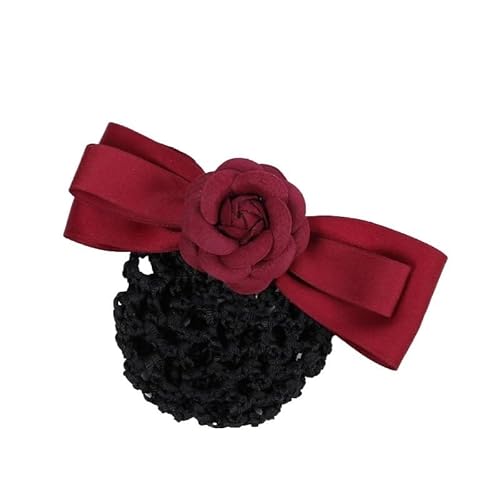 Kopf Blume Weibliche Professionelle Schmuck Krankenschwester Stewardess Bank Haar Netz Arbeit Pan Haar Clip Zurück Kopf Kopfbedeckungen(RedFlower net) von HUFFA