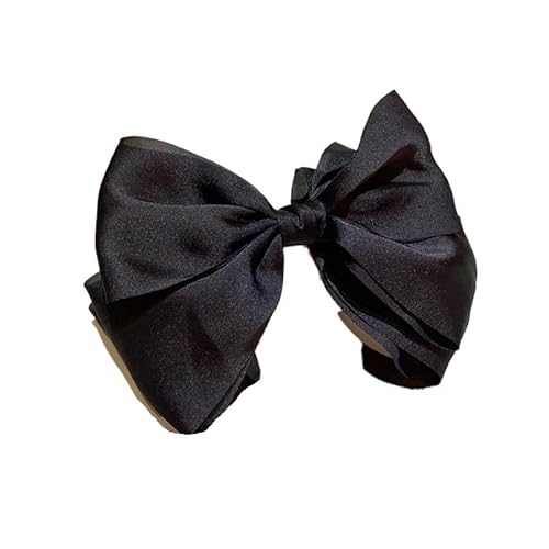 Mehrlagige Haarnadel mit Schleife und Federclip for den Hinterkopf – stilvolles Haar-Accessoire for alle Gelegenheiten(black) von HUFFA