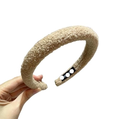 Plüschiges französisches Stirnband in Retro-Farben for High-Top-Frisuren – perfekte Haarnadel for Waschen des Gesichts und for Auspressen der Haare.(Apricot) von HUFFA