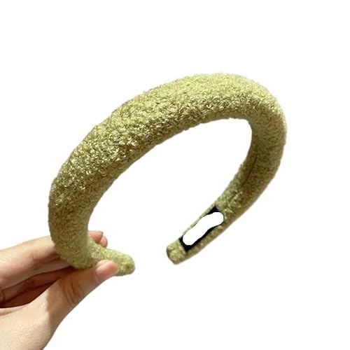 Plüschiges französisches Stirnband in Retro-Farben for High-Top-Frisuren – perfekte Haarnadel for Waschen des Gesichts und for Auspressen der Haare.(Lightgreen) von HUFFA