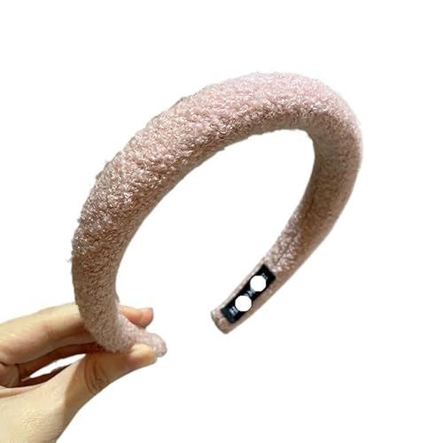 Plüschiges französisches Stirnband in Retro-Farben for High-Top-Frisuren – perfekte Haarnadel for Waschen des Gesichts und for Auspressen der Haare.(pink) von HUFFA