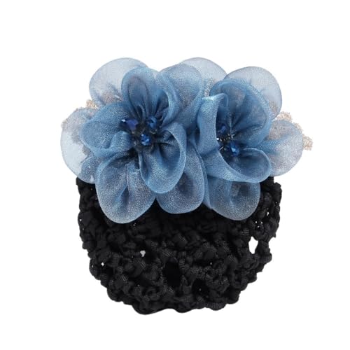 Professionelle Arbeit Haar Clip Zubehör Kopf Blume Haar Set Weibliche(Skyblue net) von HUFFA