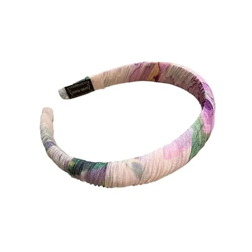 Stirnband im Retro-Stil mit Ölgemälde for Damen – modisches Haar-Accessoire(Lila) von HUFFA