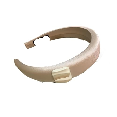 Stirnband mit quadratischer Haarklammer und geometrischer Textur – Kopfbedeckung aus hochschädeligem Schwamm for Frauen(Beige) von HUFFA