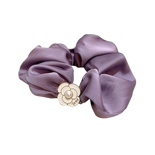 Süßer cremefarbener Perlen-Kamelien-Haarring - Elegantes Haar-Accessoire for Frauen(Taropurple) von HUFFA