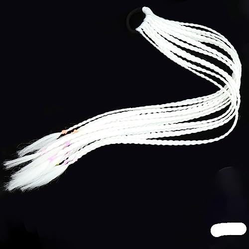 Synthetisches Haar Farbverlauf Schmutzig Geflochtener Pferdeschwanz Mit Gummiband Haarring Flechten Pferdeschwanz Frauen Haarteil(60) von HUFFA