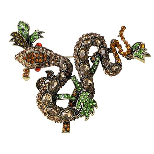 Vintage Python-Tier-Schlangen-Brosche – übertriebene Corsage for Kleid und Accessoires von HUFFA