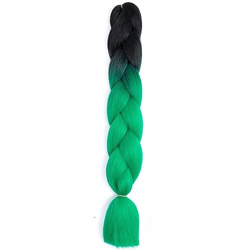 Zopf 24 Zoll synthetisches Flechthaar Ombre Jumbo Haarverlängerung for Frauen DIY Haarzöpfe(B15) von HUFFA