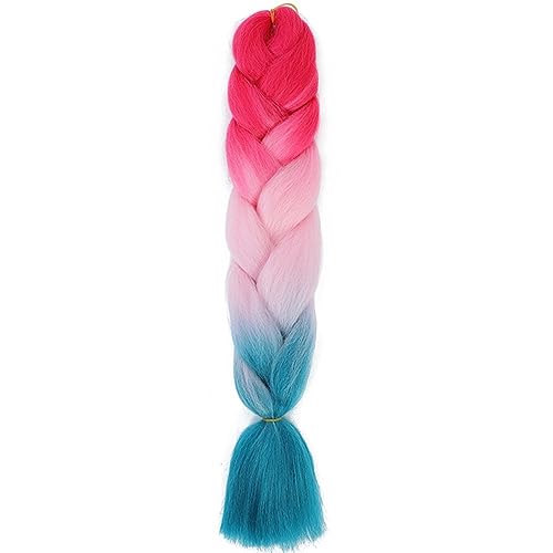 HUFFA Zopf 24 Zoll synthetisches Flechthaar Ombre Jumbo Haarverlängerung for Frauen DIY Haarzöpfe(C33) von HUFFA