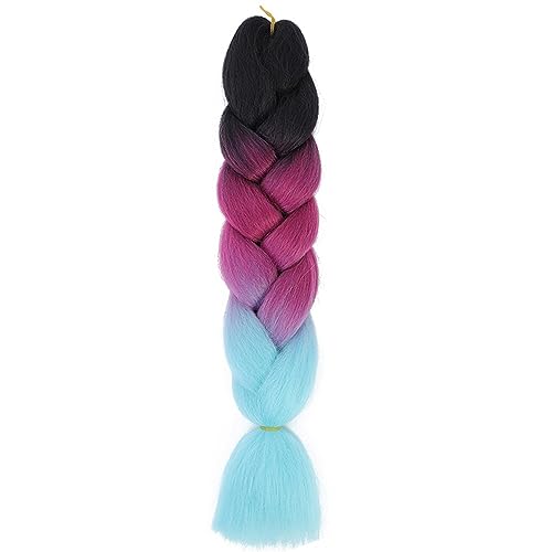 Zopf 24 Zoll synthetisches Flechthaar Ombre Jumbo Haarverlängerung for Frauen DIY Haarzöpfe(C38) von HUFFA