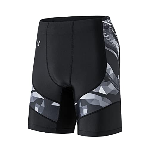 HUGE SPORTS Herren Rashguard-Badeshorts, Kompressions-Badehose, Badehose, kühl, trocken, aktiv, Badeanzug, Workout-Shorts, Sportstrumpfhose, Cobra, 3XL von HUGE SPORTS