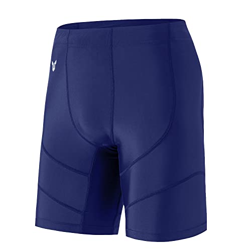 HUGE SPORTS Herren Splice Schwimmhose Kompression Jammer Lang Wilde Serie (Blau,S) von HUGE SPORTS