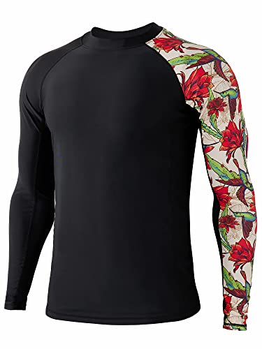 HUGE SPORTS Herren Splice UV-Sonnenschutz UPF 50+ Skins Rashguard Langarm, Trochilus, L von HUGE SPORTS