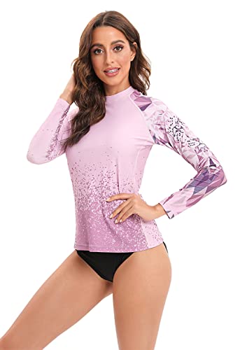 HUGE SPORTS Rash Guard für Damen Rashguard Langarm Bademode Shirts Schnell Trocknender Swimsuit (Jaguar, S) von HUGE SPORTS