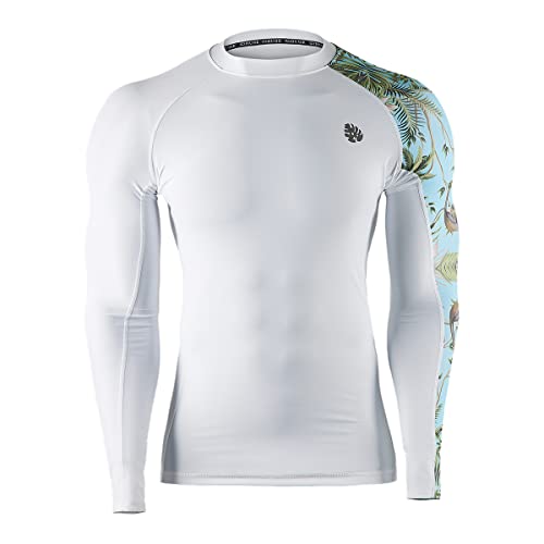 HUGE SPORTS Rashguard Shirt Herren Langarm Rash Guard Sonnenschutz Surf Schwimmshirt Badeshirt Wald S von HUGE SPORTS