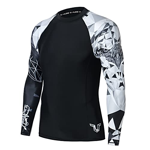 HUGE SPORTS Wildes Tier Sonnenschutz Schnelltrocknend Kompression Rash Guard Adler 2XL von HUGE SPORTS