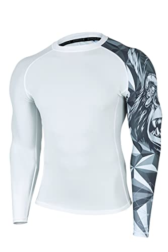 HUGE SPORTS Wildes Tier Sonnenschutz Schnelltrocknend Kompression Rash Guard Weißer King Kong L HUGE SPORTS Wildes Tier Sonnenschutz Schnelltrocknend Kompression Rash Guard Weißer King Kong L von HUGE SPORTS