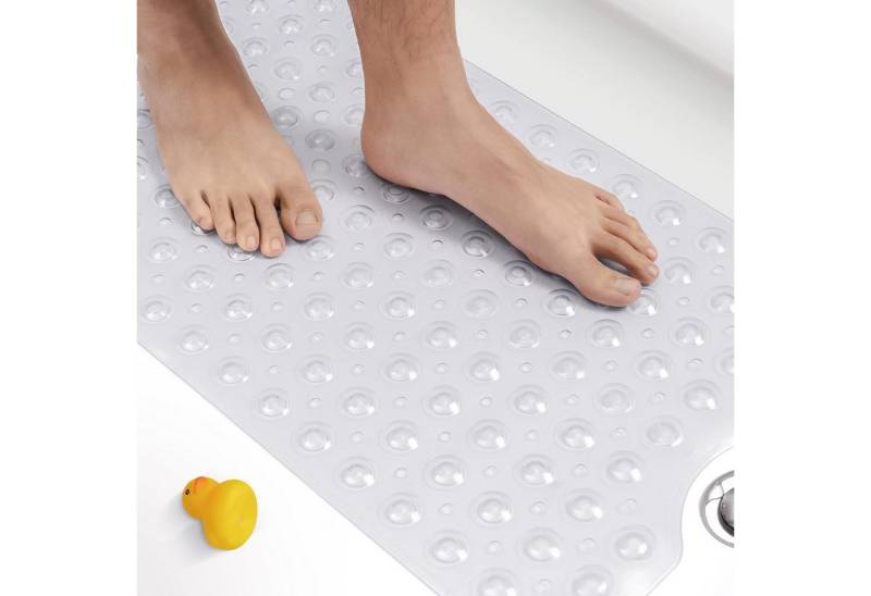 HUGERSTONE Wanneneinlage Badewannenmatte duschmatte rutschfest mit Abflusslöchern und Saugnapf, Extra große Badematte:100 x 40 cm von HUGERSTONE