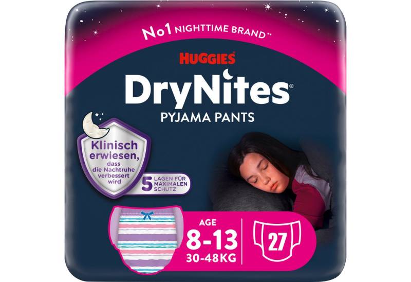 HUGGIES Windeln Windeln Windelhose Mädchen 8-13 J (30-48 kg) Monatspack 27Stk von HUGGIES