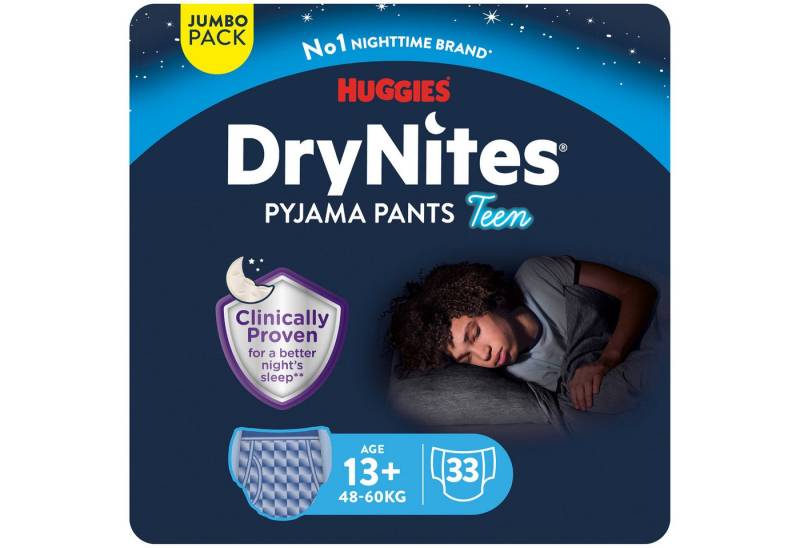 HUGGIES Windeln Nachtwindeln Jungen ab 13 bis ca. 17 Jahre, 33 St. von HUGGIES