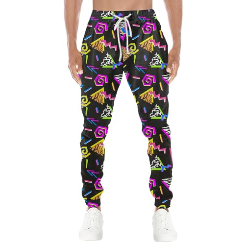 HUGLAZY 80er-/90er-Jahre-Sweathose für Herren, Retro, Workout-Hose, Vintage, athletische Hose, lustige Jogginghose, Party-Outfit, lässige Trainingshose, 80er-90er-Jahre-Retro, Klein HUGLAZY 80er-/90er-Jahre-Sweathose für Herren, Retro, Workout-Hose, Vintage, athletische Hose, lustige Jogginghose, Party-Outfit, lässige Trainingshose, 80er-90er-Jahre-Retro, Klein von HUGLAZY