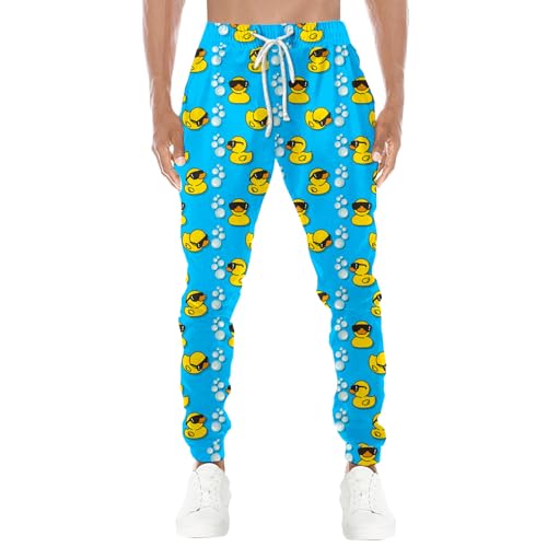 HUGLAZY 80er 90er Jahre Jogginghose für Herren, Ente, Mittel von HUGLAZY