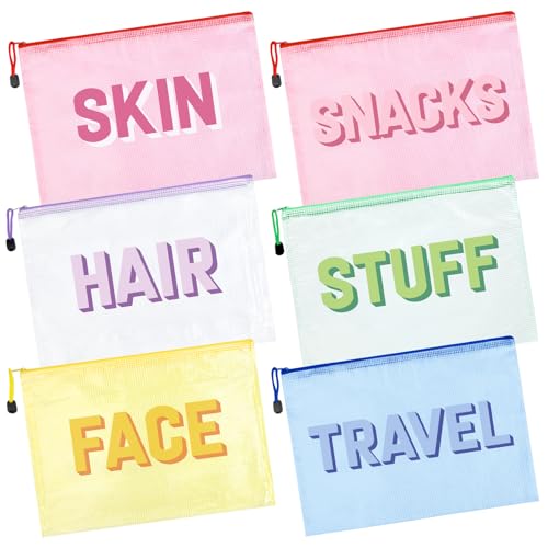 HUGNOW Make-up-Tasche, Kosmetiktasche für Damen, Haut, Haare, Snacks, Gesicht, Sachen, 6 Stück HUGNOW Make-up-Tasche, Kosmetiktasche für Damen, Haut, Haare, Snacks, Gesicht, Sachen, 6 Stück von HUGNOW