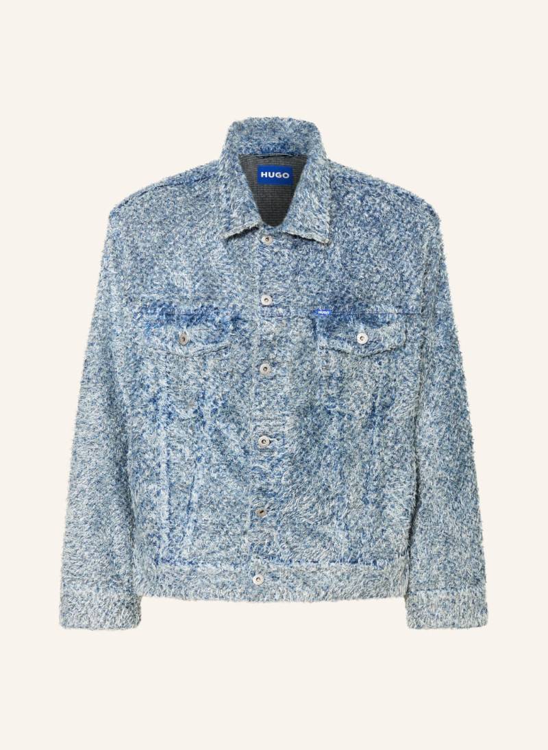 Hugo Bouclé-Jacke Kirkby blau von HUGO